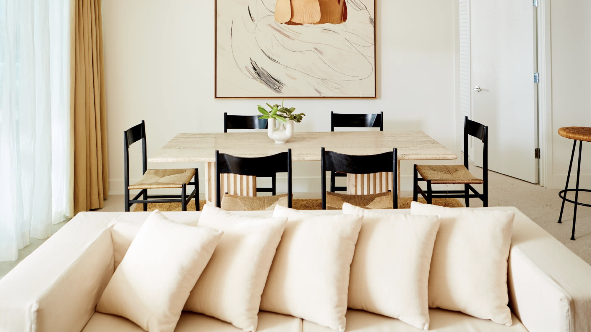 Palm Heights best boutique hotels in Cayman Islands couch and table - 2-bed-3