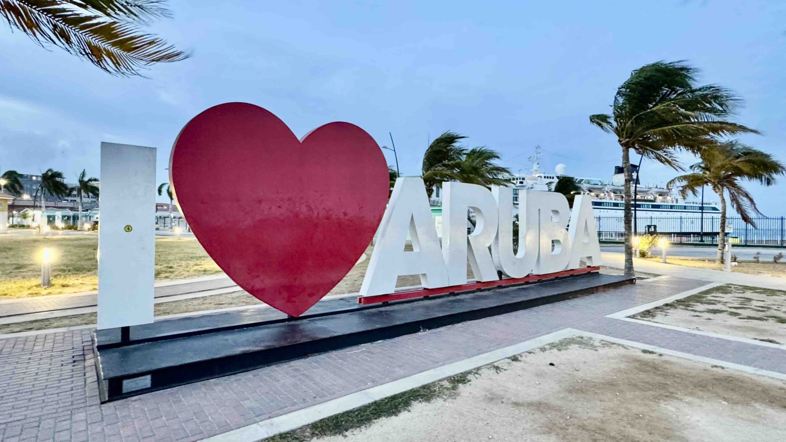 I Love Aruba sign in Oranjestad is a must do for luxury travel in Aruba Bryan Dearsley