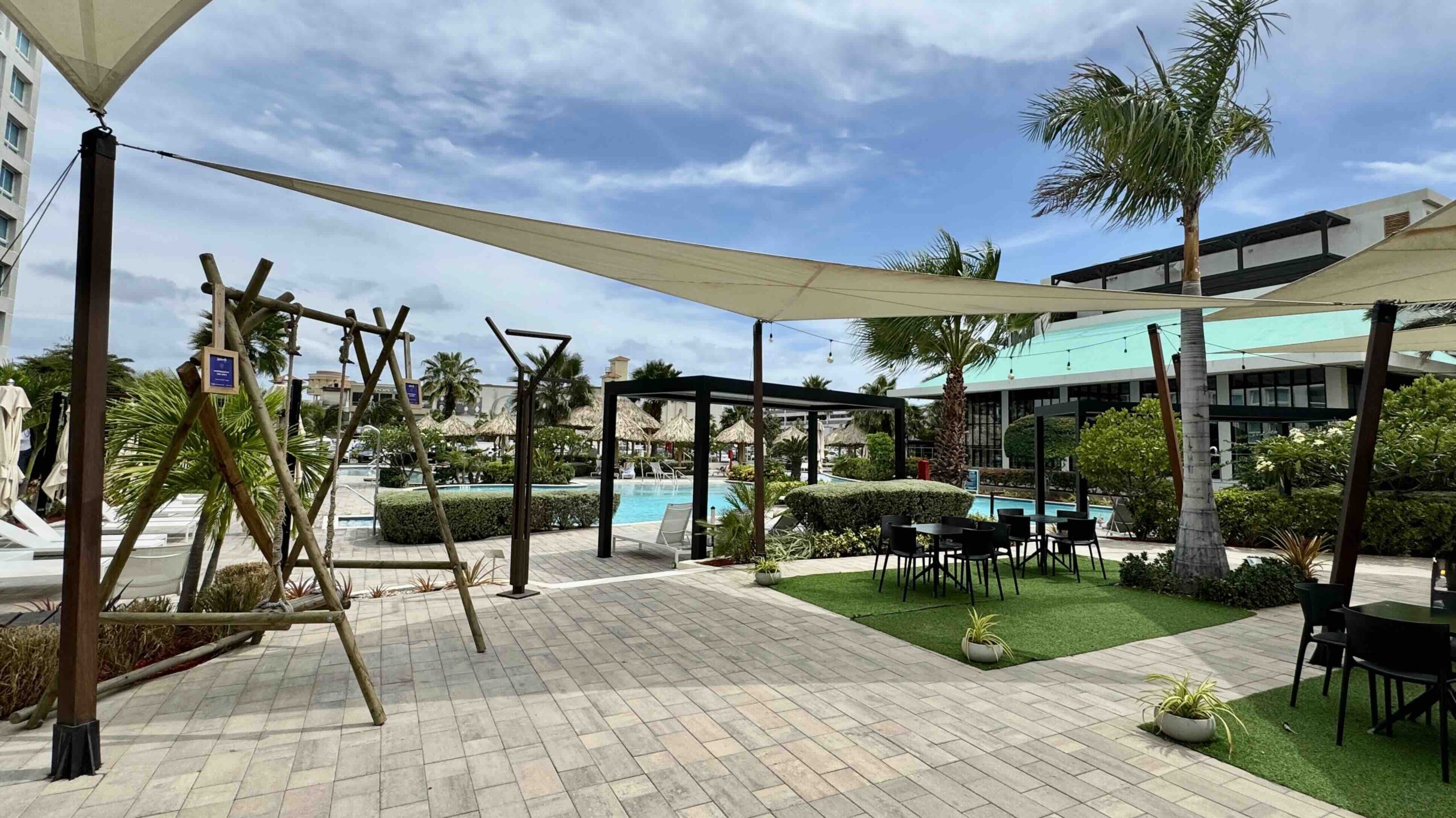 The Pool deck at the Radisson Blu