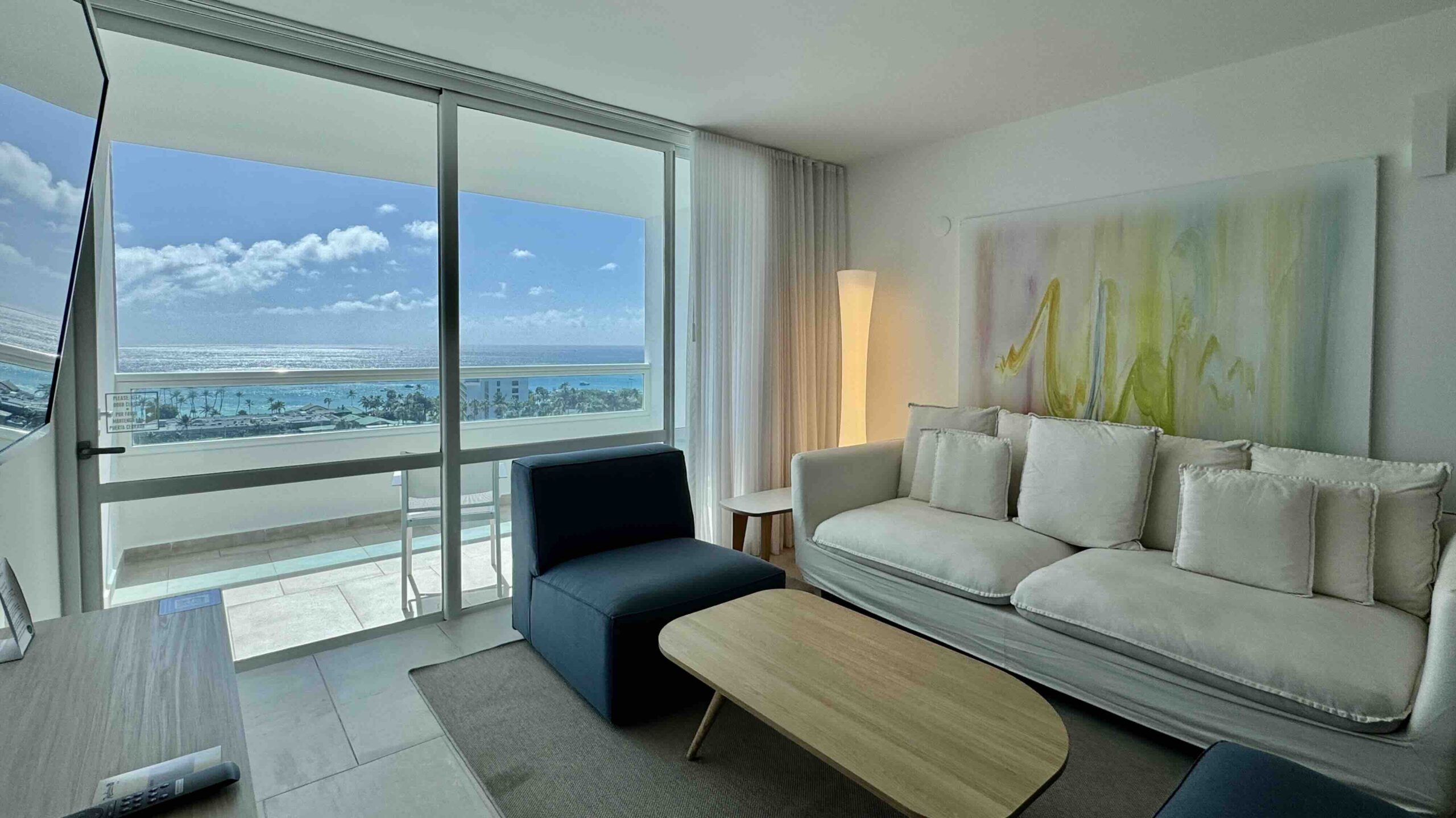 View from the living room of a 1 bedroom suite 